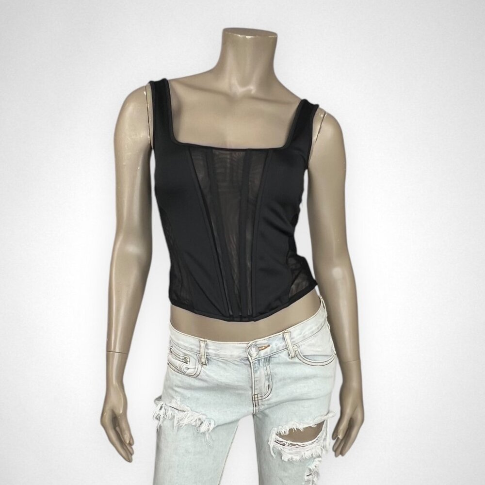NWT EXPRESS Black Corset Top M